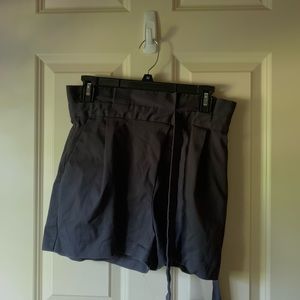 Zara Navy Blue Paper Bag Shorts